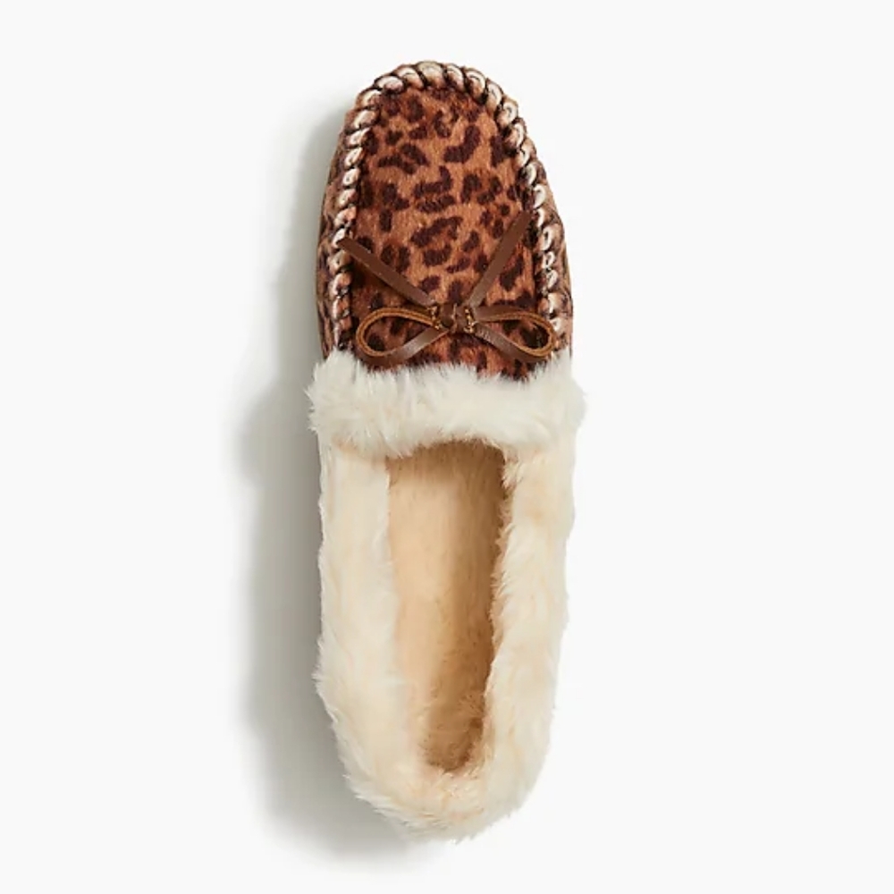 JCREW NWT Leopard Slippers Size 11 - Picture 3 of 5